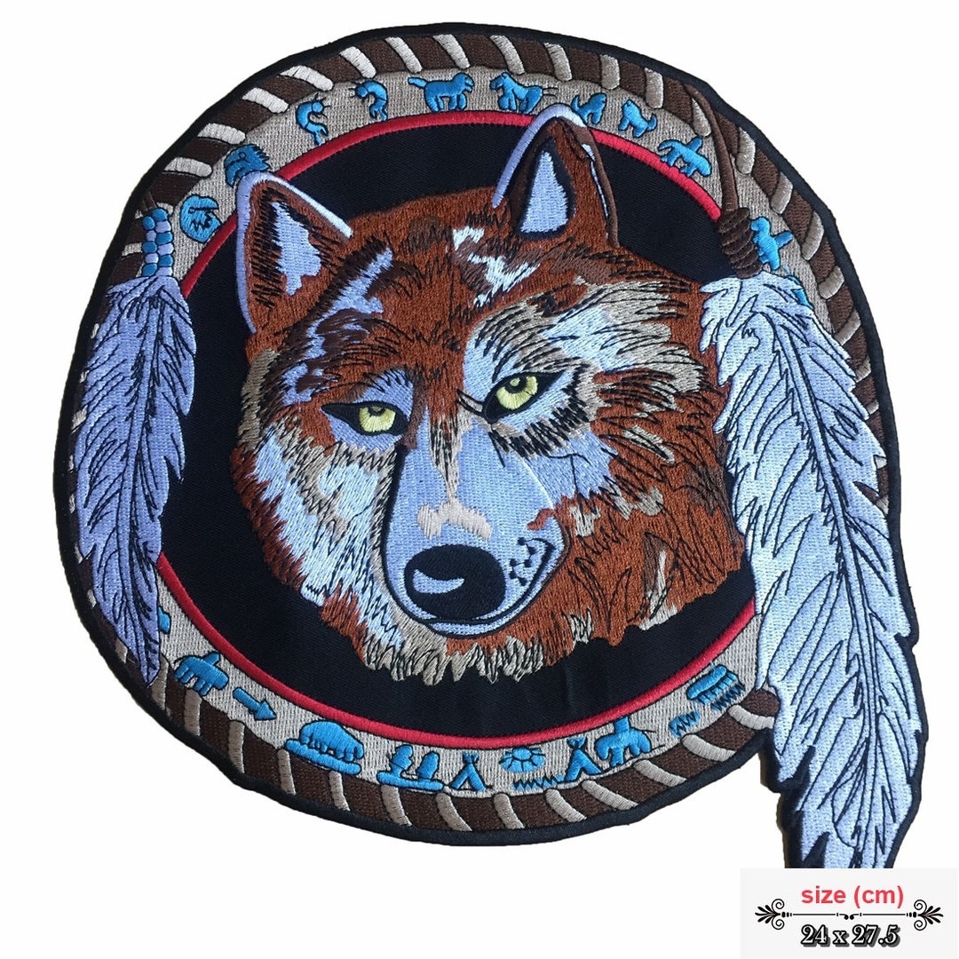 Wild Wolf Dream Catcher Large Back Patch XL - Etsy