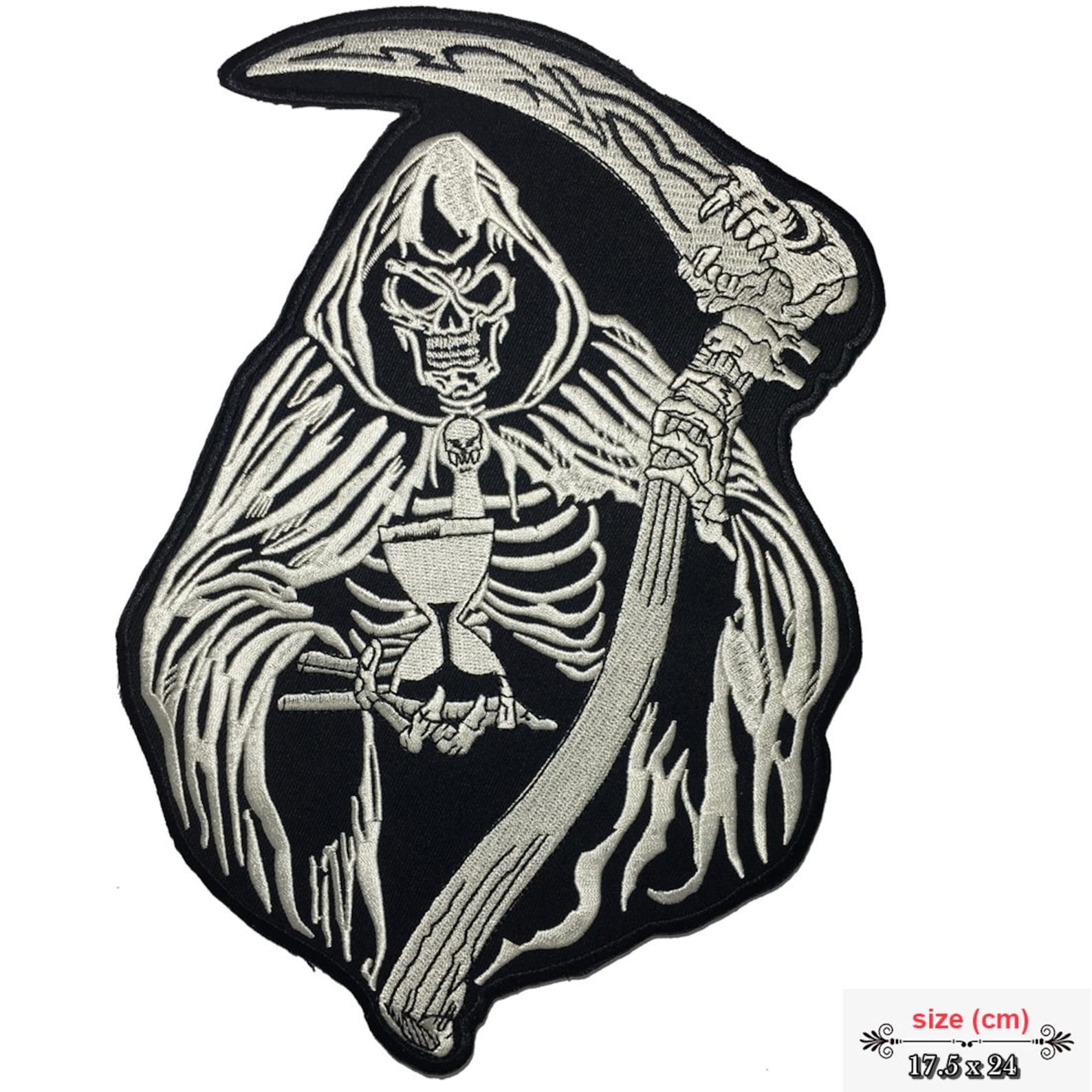 Grim Reaper Giant Large Back Patch XL - Etsy