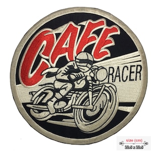 Cafe Racer Big Bike Rider Giant Stor rygglapp XL