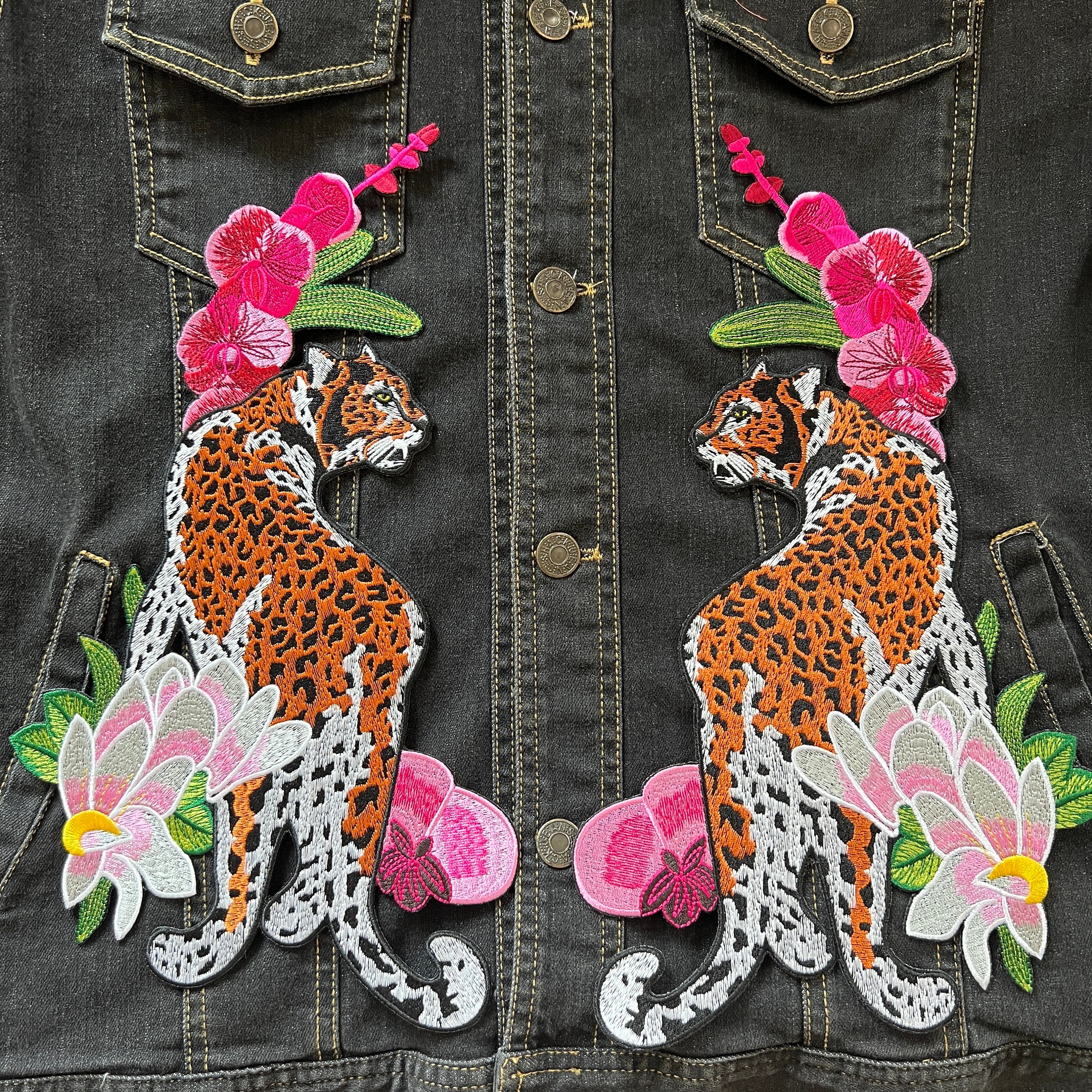  Tiger Design Ladies Denim Jacket with Fleece Hoodie - Beautiful  Women's Denim Jacket - Graphic Denim Jacket - Black, S : Clothing, Shoes &  Jewelry