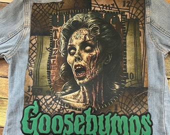 Goosebumps Back From Hell 70s Horror Movie Grunge Style Iron on DIY Patch
