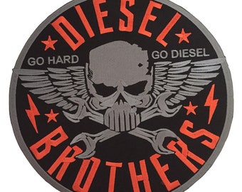 Diesel Brothers Skull Wing Giant back Patch XL