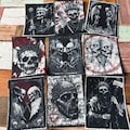 Horror Dark Art Occult Necronomicon crust punk Grunge Style Iron on DIY Printed Canvas Patch product logo