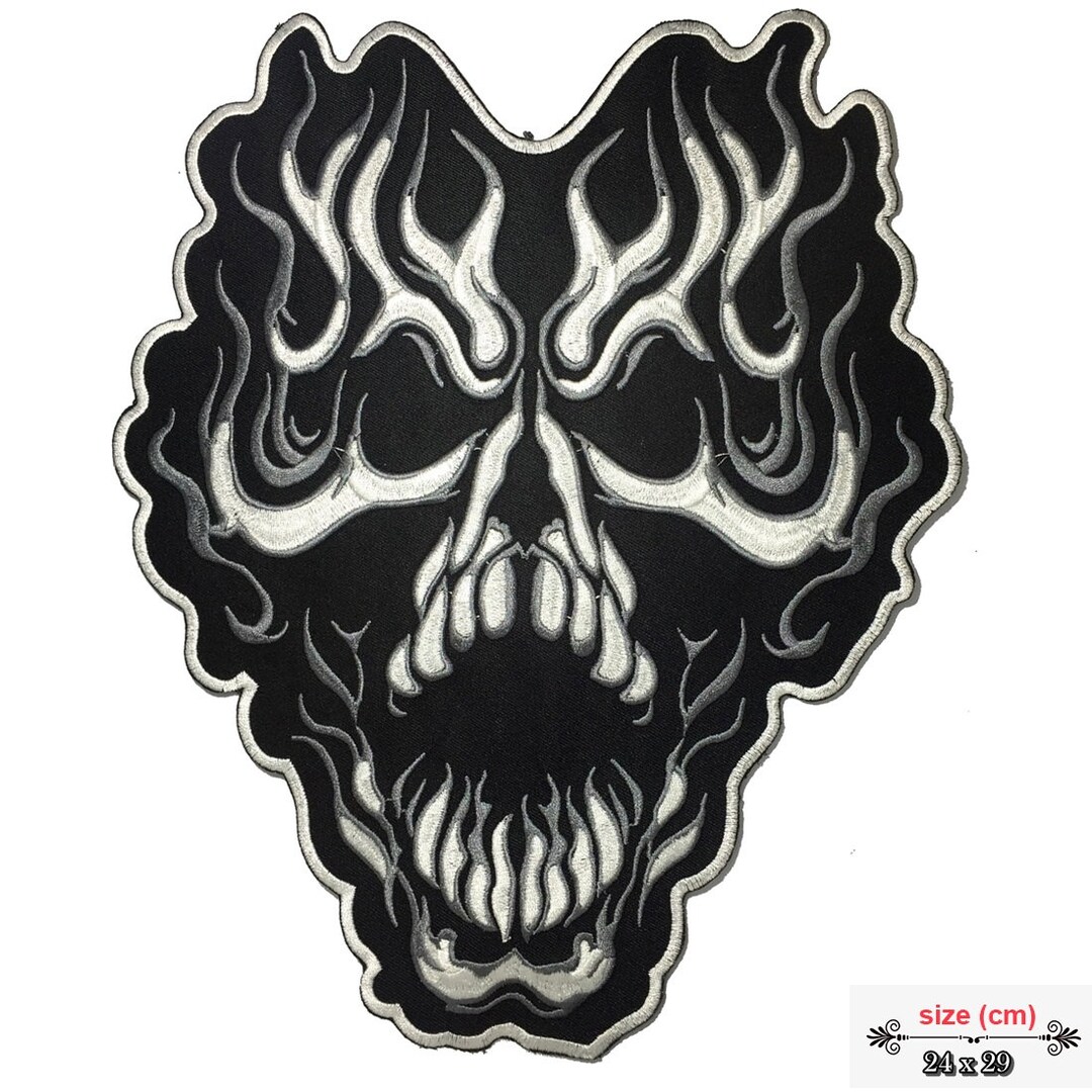 Tattoo Skull Devil Hell Giant Large Back Patch XL - Etsy