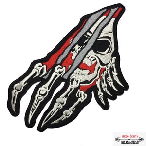 Creepy Claw Skull Large back Patch XL