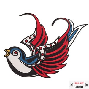 Swallow Bird Large Giant back Patch XL