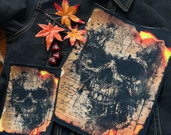From Hell Necronomicon page Grunge Style Iron on DIY Canvas Patch