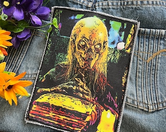 Geschichten aus der Gruft – Horror-Grunge-Stil – Aufbügelbarer Aufnäher aus bedruckter Leinwand