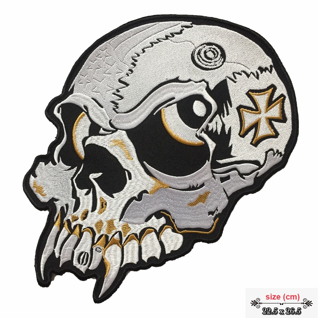 Patch - biker - Vampire Skull Cross