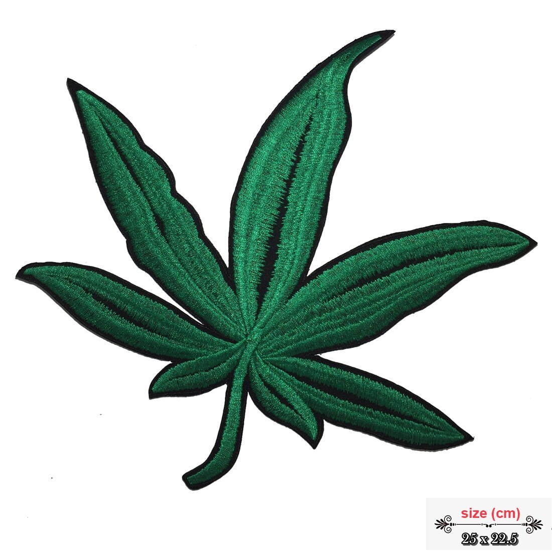 Toppa Ricamata Termoadesiva Cannabis Marijuana - 6,4 X 9,5 Cm - Iron On Patch