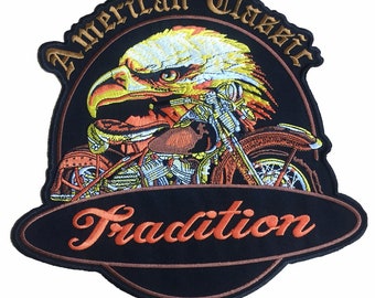 American Eagle Hawk Big Bike Rider Giant back Patch XL