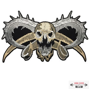 Satanic Evil Horn Large back Patch XL