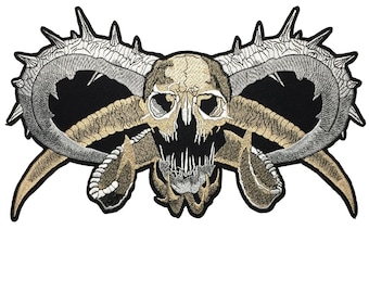 Satanic Evil Horn Großer Rücken Aufnäher XL