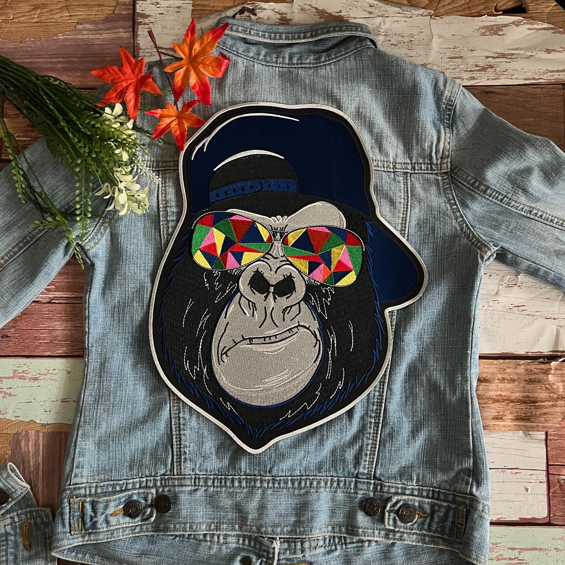 Retro Monkey Gorilla Large Back Patch XL - Etsy