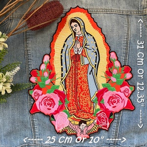 Maagd Maria, Lady de Guadalupe, grote patch op de achterkant XL