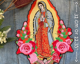 Virgin Mary Lady de Guadalupe Large back Patch XL