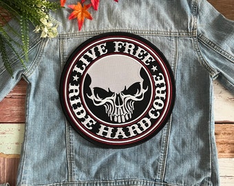 Big Pirate Skull Back Patch, Biker Patch for Bikers, Motoclub Jacket ...