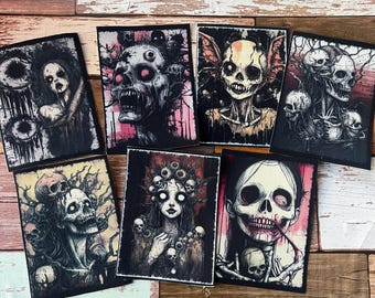 Beauty of Decay Horror Dark Art Occult crust punk Grunge Style Iron on DIY Printed Canvas Patch