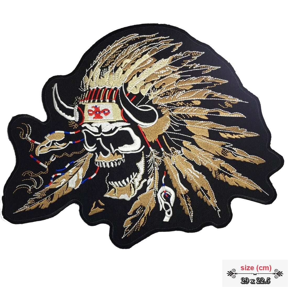 Native American Indian Warrior Large Giant back Patch XL