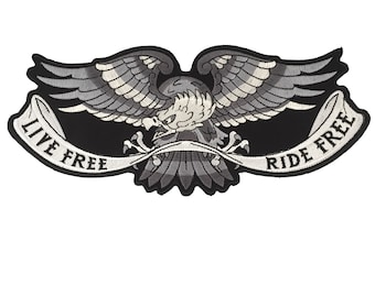 Paseo gratis en vivo Free Eagle Hawk Big Bike Racing Rider Giant back Patch XL