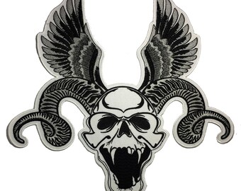 Satanische Dämon Horn Flügel große Riese zurück Patch XL