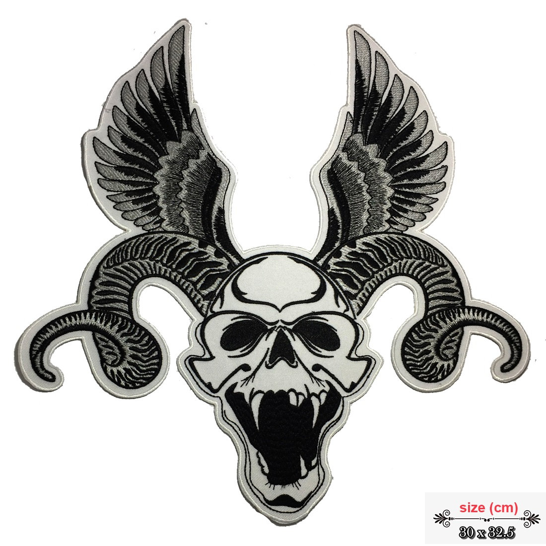 Satanic Demon Horn Wing Large Giant Back Patch XL Etsy