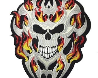 Hell Fire Devil Rider Large Giant back Patch XL