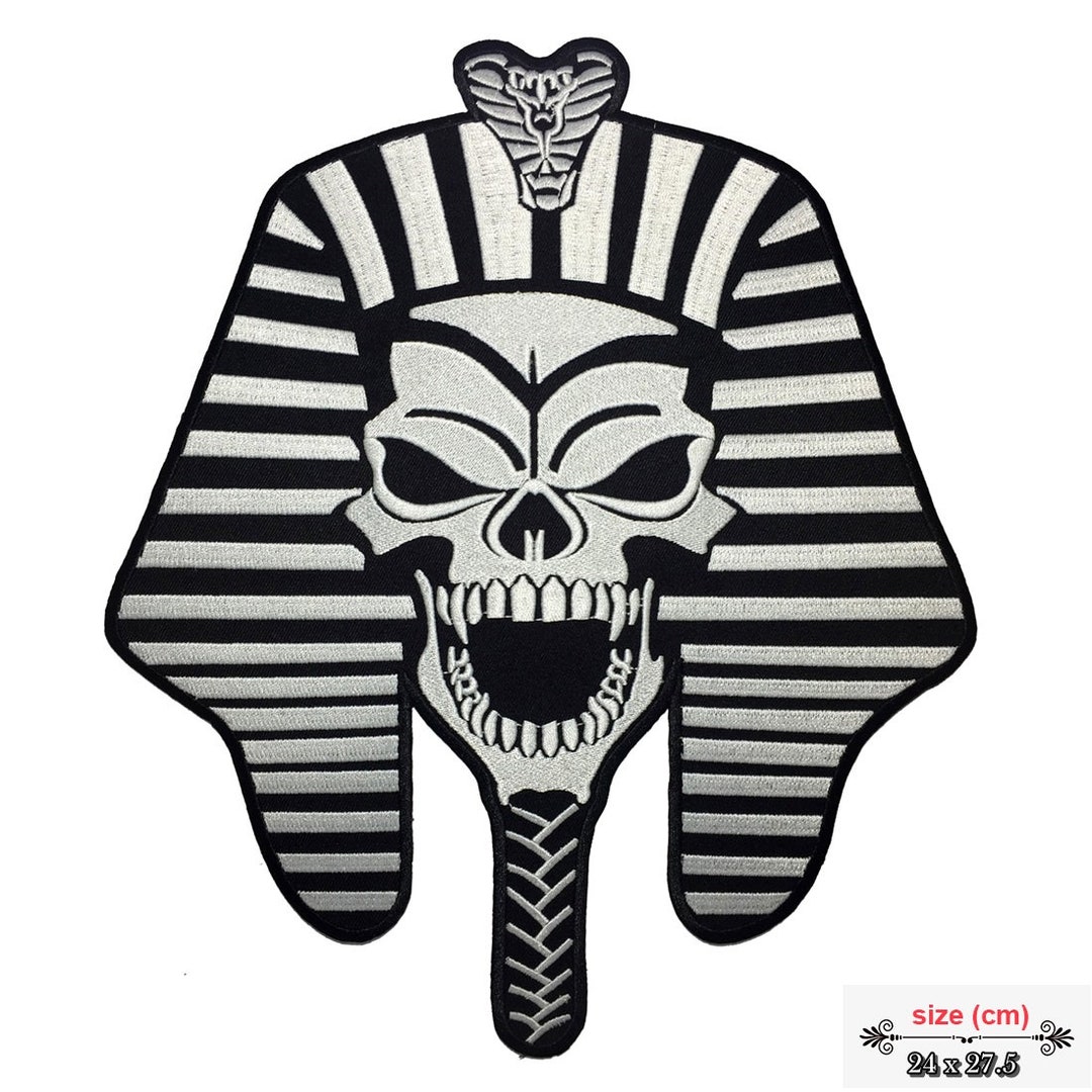 Pharoh Mad Skull Large Giant Back Patch XL - Etsy