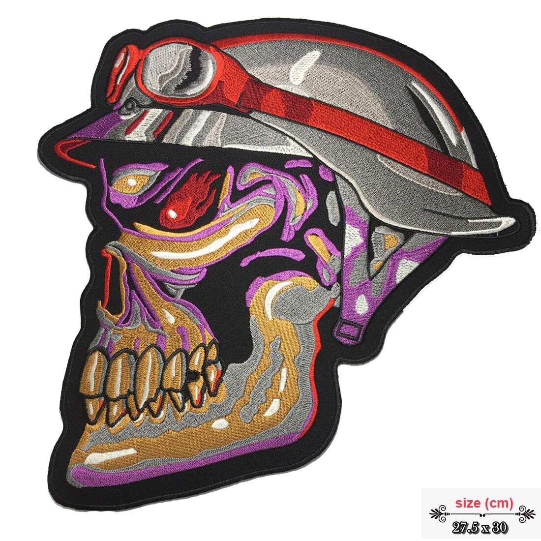Racing Skull Rider Big Bike Large Giant Back Patch XL - Etsy