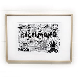 Richmond Hand Drawn, Art Poster