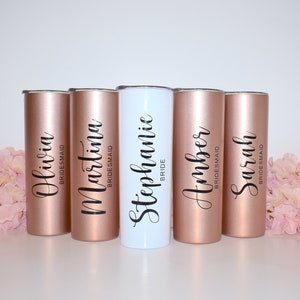 Personalized Tumbler for Women Gifts Personalized Tumbler with Lid and STRAW Tumbler Customized Bridesmaid Proposal Gift Bridal Party Gifts