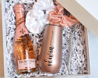 Custom Wine Tumbler, Personalized Tumbler, Bridesmaid Proposal Gift, Custom Gift, Bridesmaid Proposal, Bridesmaid Gifts, Champagne Flute 6oz