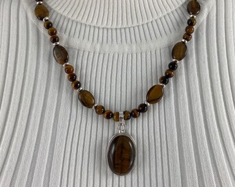 Tiger Eye Pendant Necklace