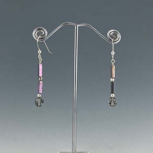 Rainbow Hematite Earrings on Sterling Silver Ear Wires, Multiple Lengths, Iridescent, Women, Girls, Long, Dangle, Drop