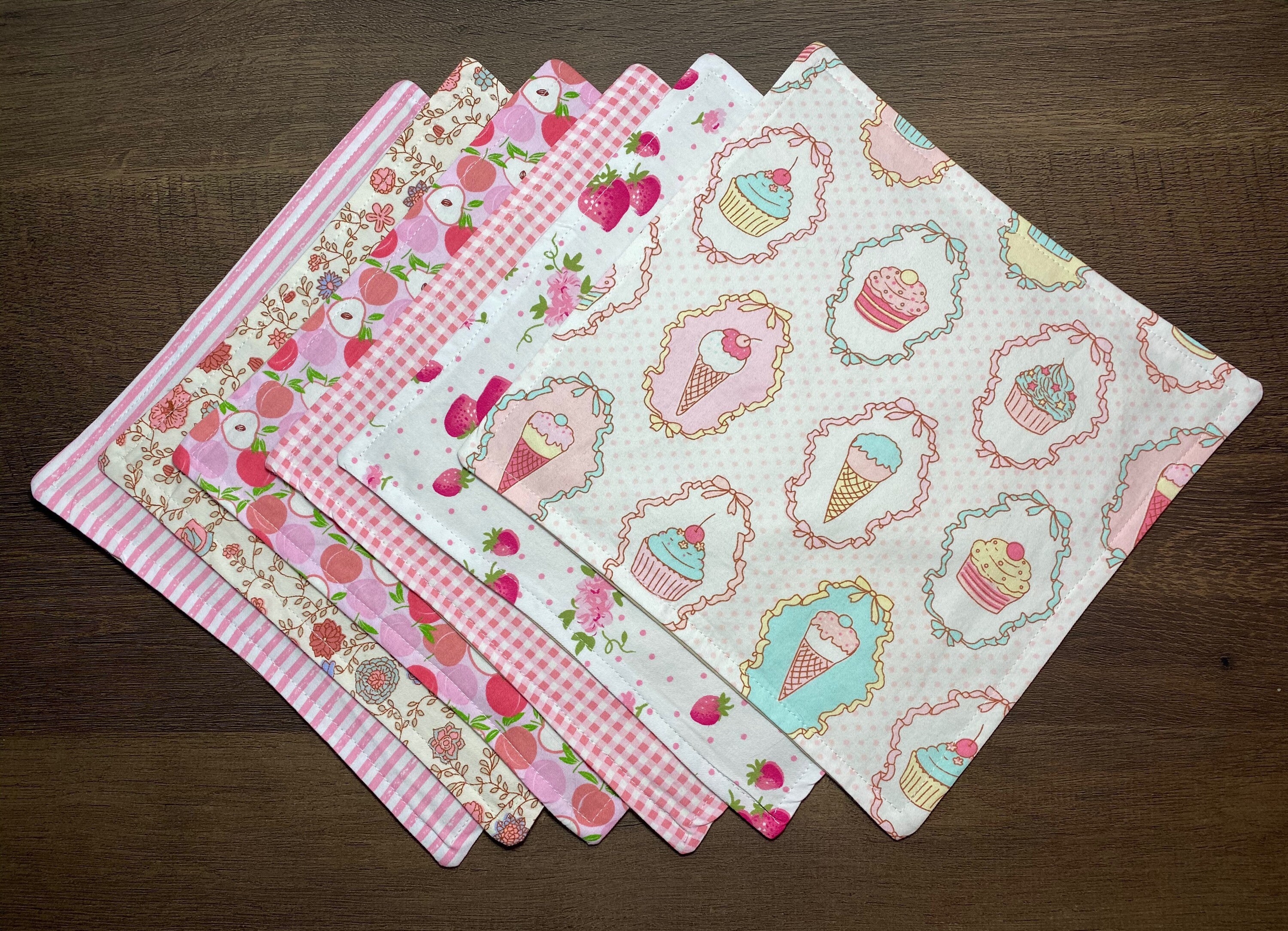 Pretty in Pink Handmade Decorative Napkins Set of 6 Etsy