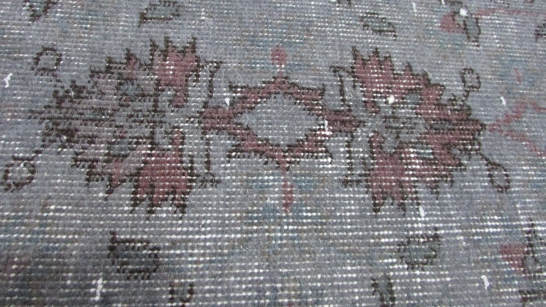 Runner Carpet Vintage Anatolian Handmade Carpet Handknotted Gray Carpet 3 x 8 Rug Wool Disstressed Runner Rug
