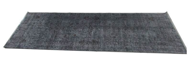 Runner Carpet Vintage Anatolian Handmade Carpet Handknotted Gray Carpet 3 x 8 Rug Wool Disstressed Runner Rug