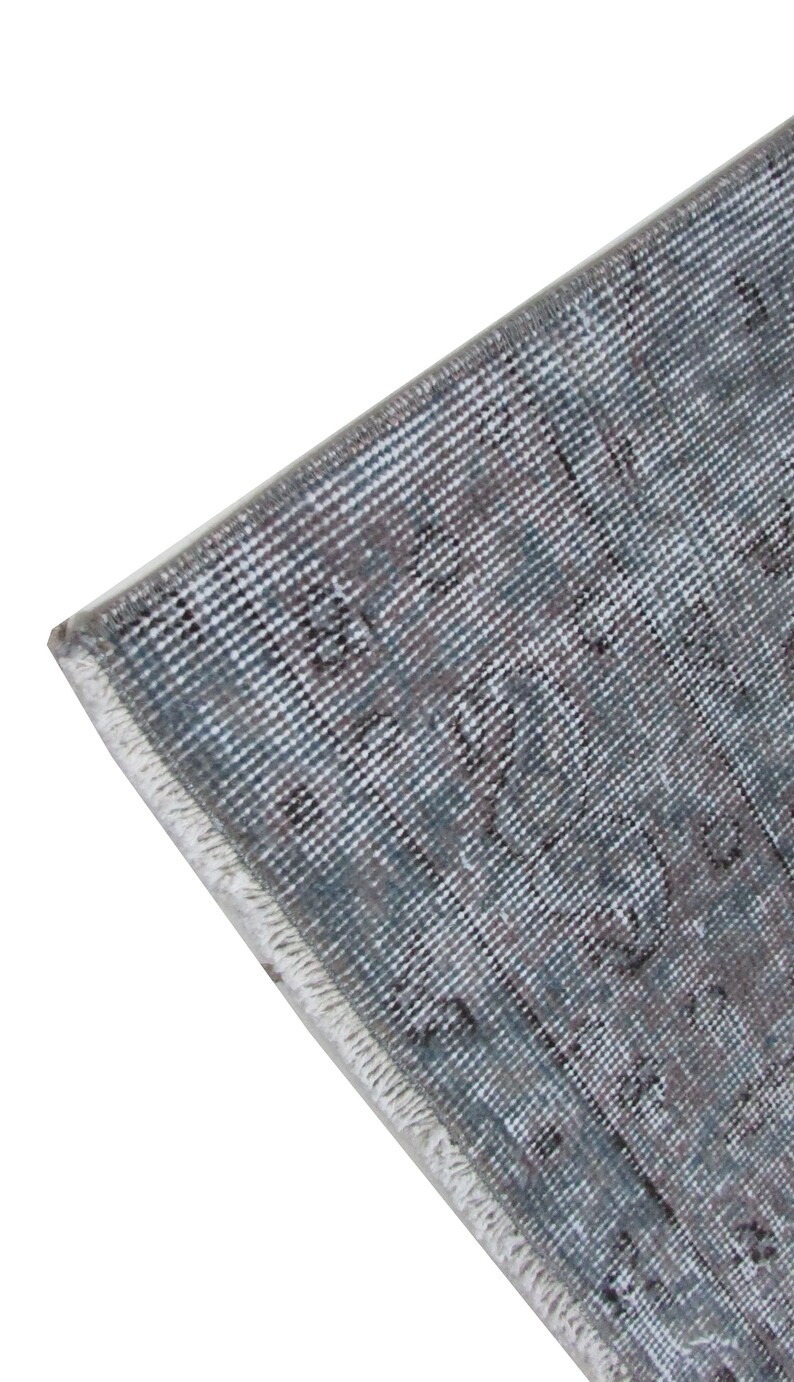 Runner Carpet Vintage Anatolian Handmade Carpet Handknotted Gray Carpet 3 x 8 Rug Wool Disstressed Runner Rug