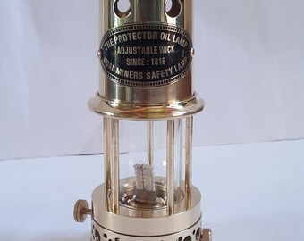 The Antique House Solid Brass 100/% Working Nautical Miner Lamp oil Ship Lantern Maritime Gift