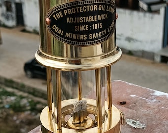 Solid Brass 100% Working Miner Lamp oil Ship Lantern Maritime Gift