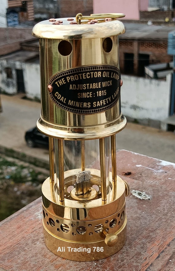 Solid Brass 100 Working Miner Lamp Oil Ship Lantern Maritime Gift