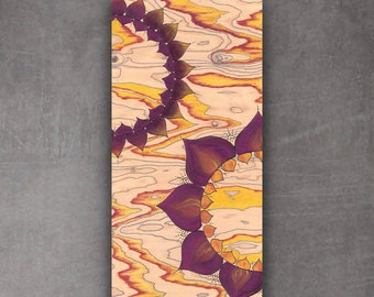 Mandala Sister Energy Purple Sunset Boho Decor Yoga Art Meditation Art PNW Art Seattle Art Abstract Canvas Art Original Art Wall Decor Art