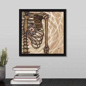 Sobriety Gift NA AA Recovery 12 steps Clean Sober Anonymous Bones Anatomy Art Wall Decor Abstract Art