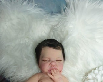 Reborn doll; reborn baby; full silicone body with liquid system; bottle-fed