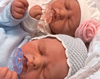 Reborn twins, full silicone (boy and girl), very soft