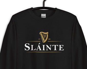 Sudadera Irlanda Slainte Drink, Sudadera Drinking Ireland, Camisa Slainte Irish Beer, Sudadera Irish Gifts, Sudadera del Día de San Patricio