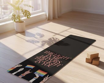 Namaste Acceptance The Light In You LGBTQ Yoga Mat, Pride, Gay, Lesbian, Trans, Queer, Bisexual