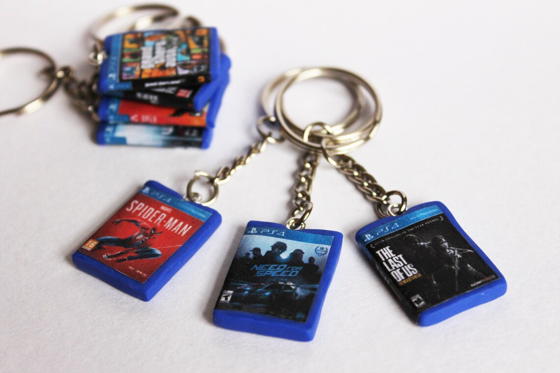 PS4 Miniature Game Keychains Etsy