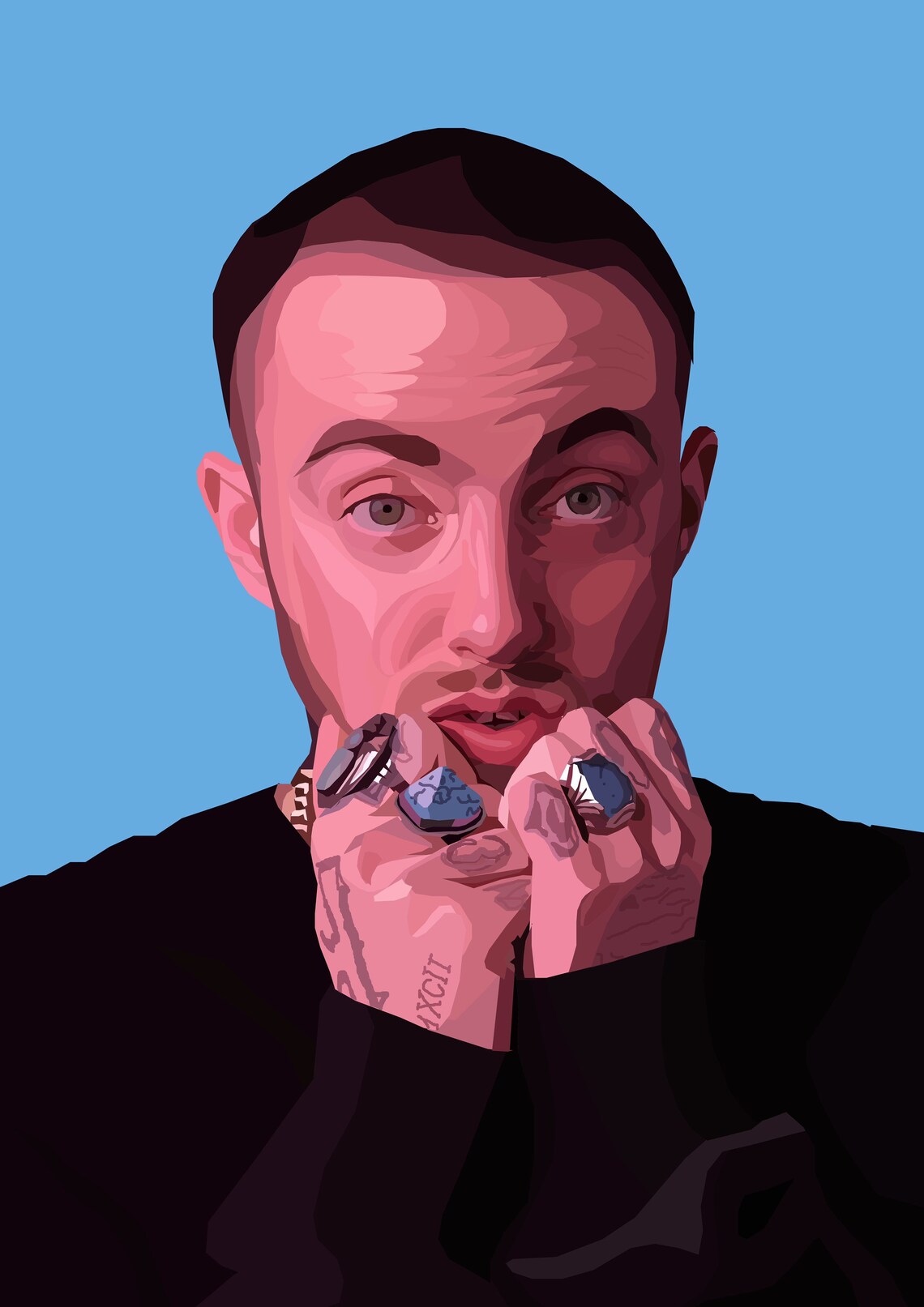 Mac Miller Digital Art Poster Etsy