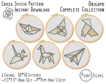 Patrón de punto de cruz - Origami: Colección completa